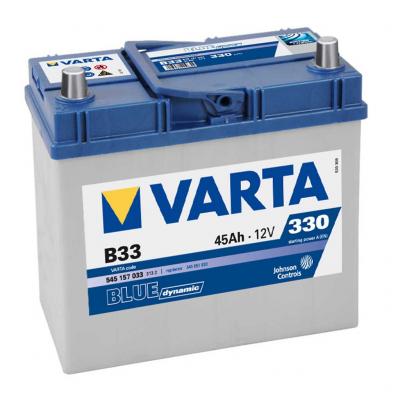 Varta Blue Dynamic B33 5451570333132 akkumulátor, 12V 45Ah 330A B+ Japán vékony sarus